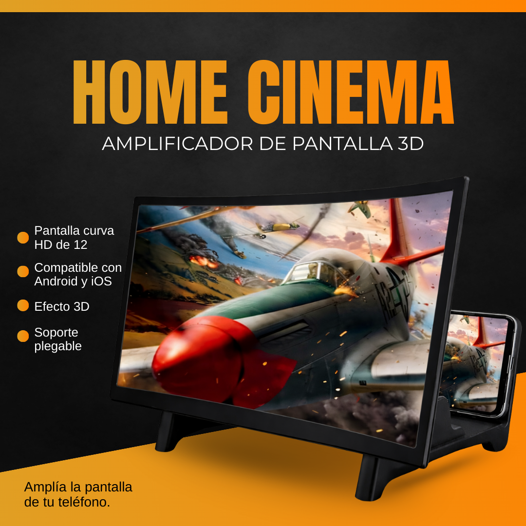 Home Cinema - Amplificador De Pantalla 3D - Compra 1 y Llévate 2 GRATIS 🎁